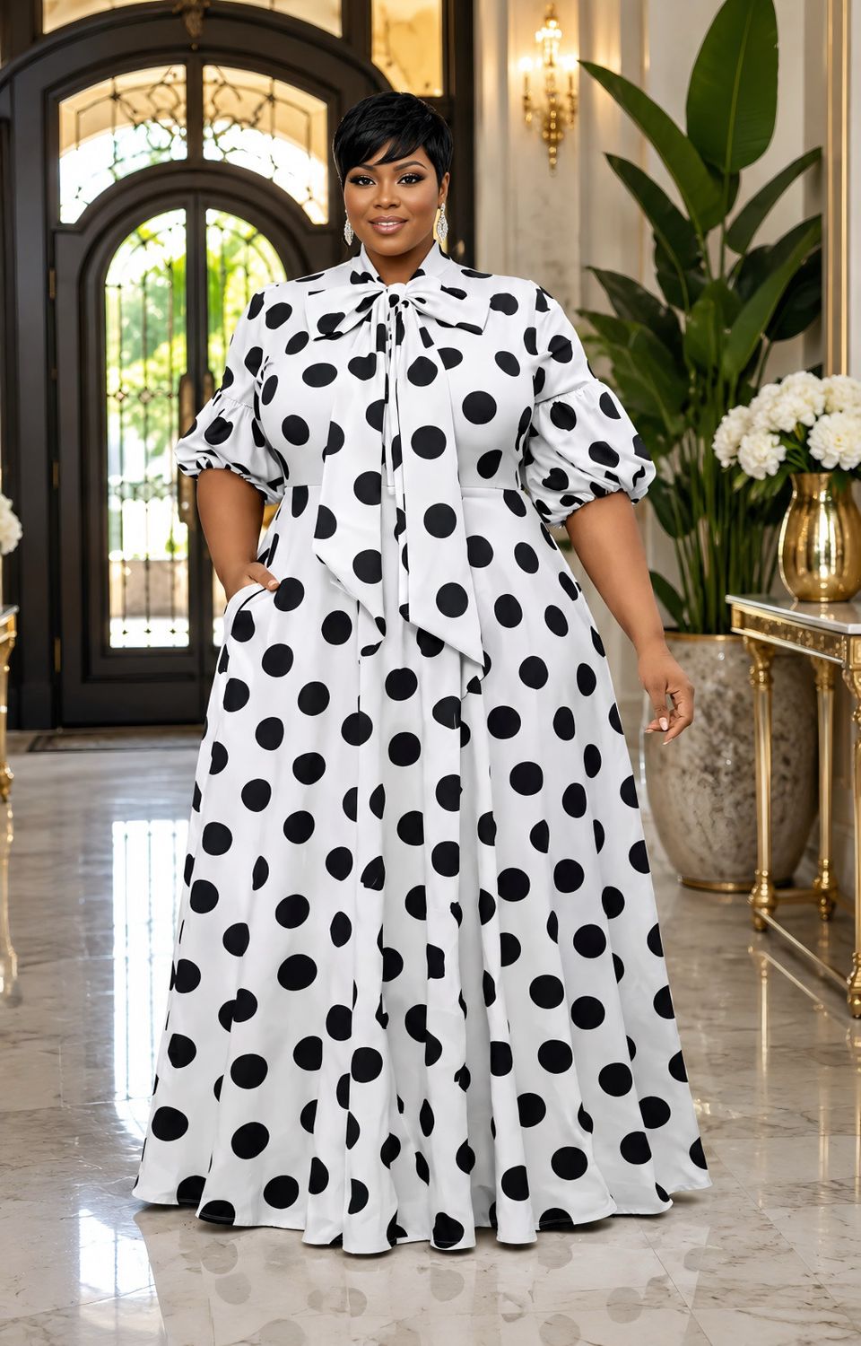 White Polk Dot Magic Overflow