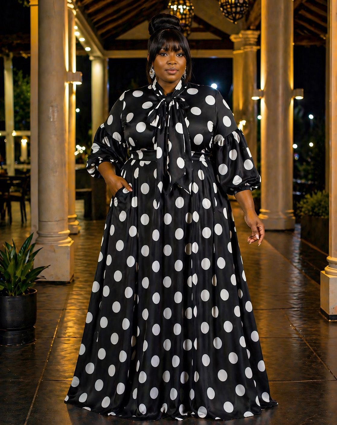 Black Polk Dot Magic Overflow