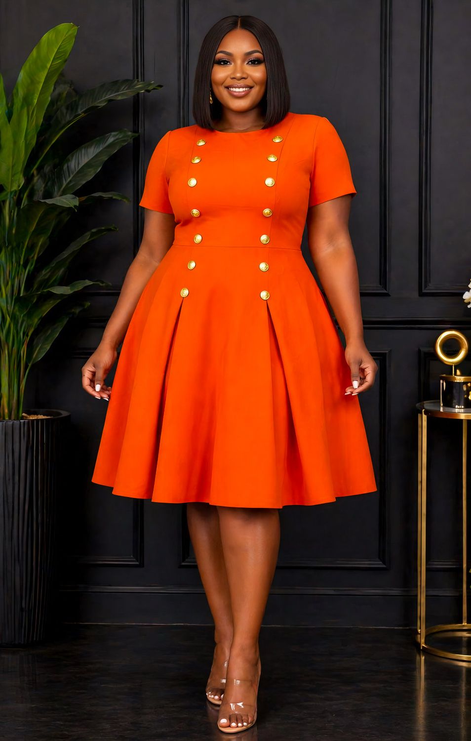 Orange Sasha Summer Dress