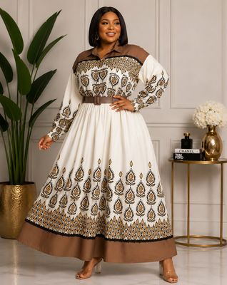 Wilona Gold Belted Dress