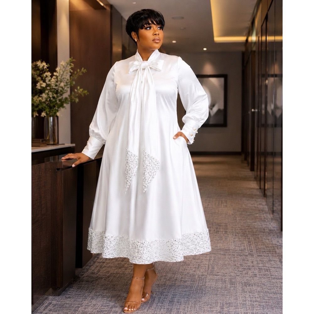 White Empress Sequin Dress
