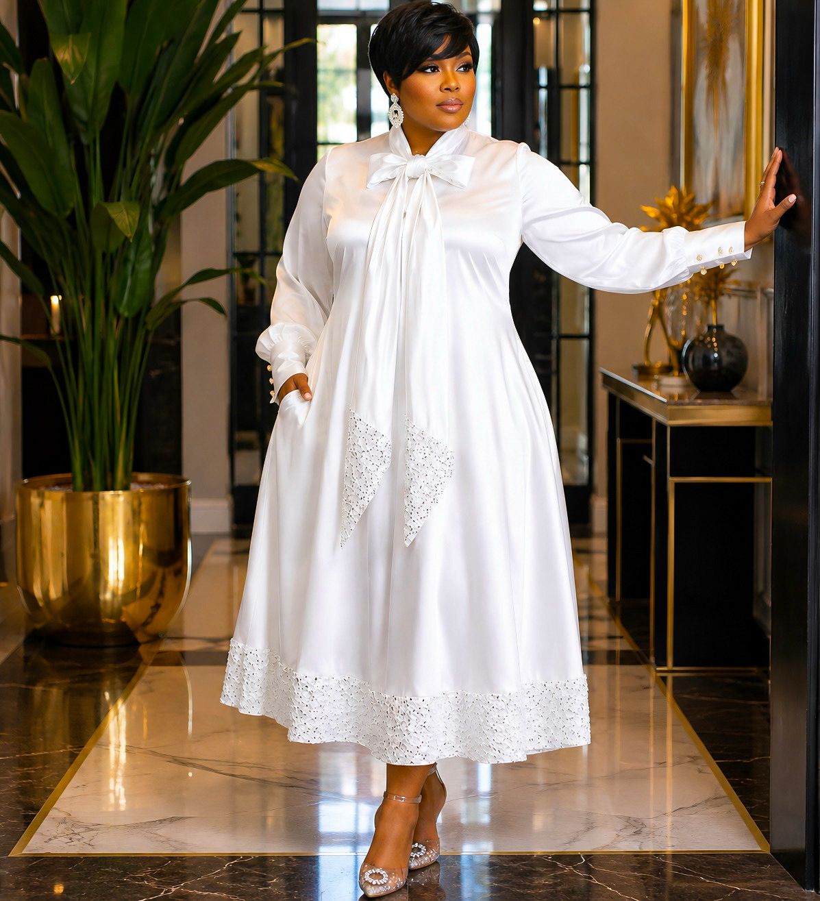 White Empress Sequin Dress