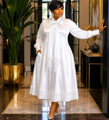 White Empress Sequin Dress