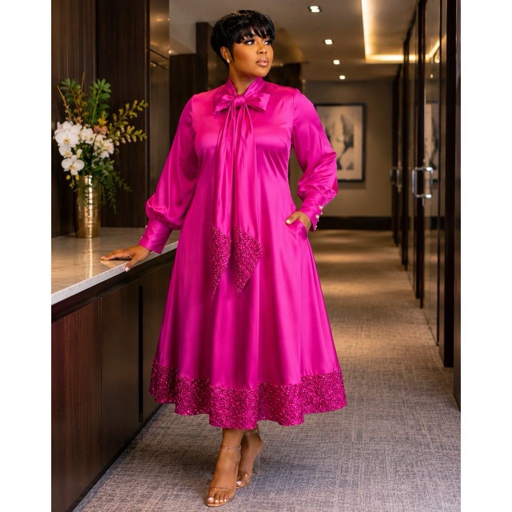 Fuchsia Empress Sequin Dress