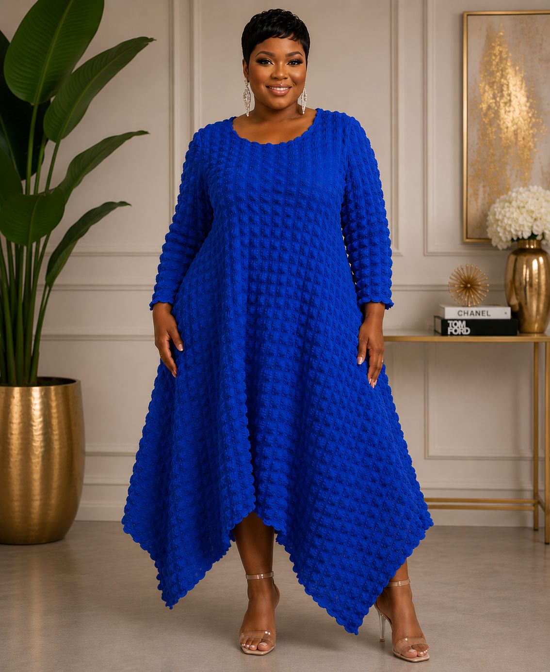 Royal Popcorn Dress