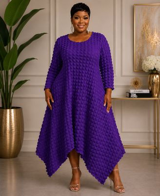 Violet Popcorn Dress
