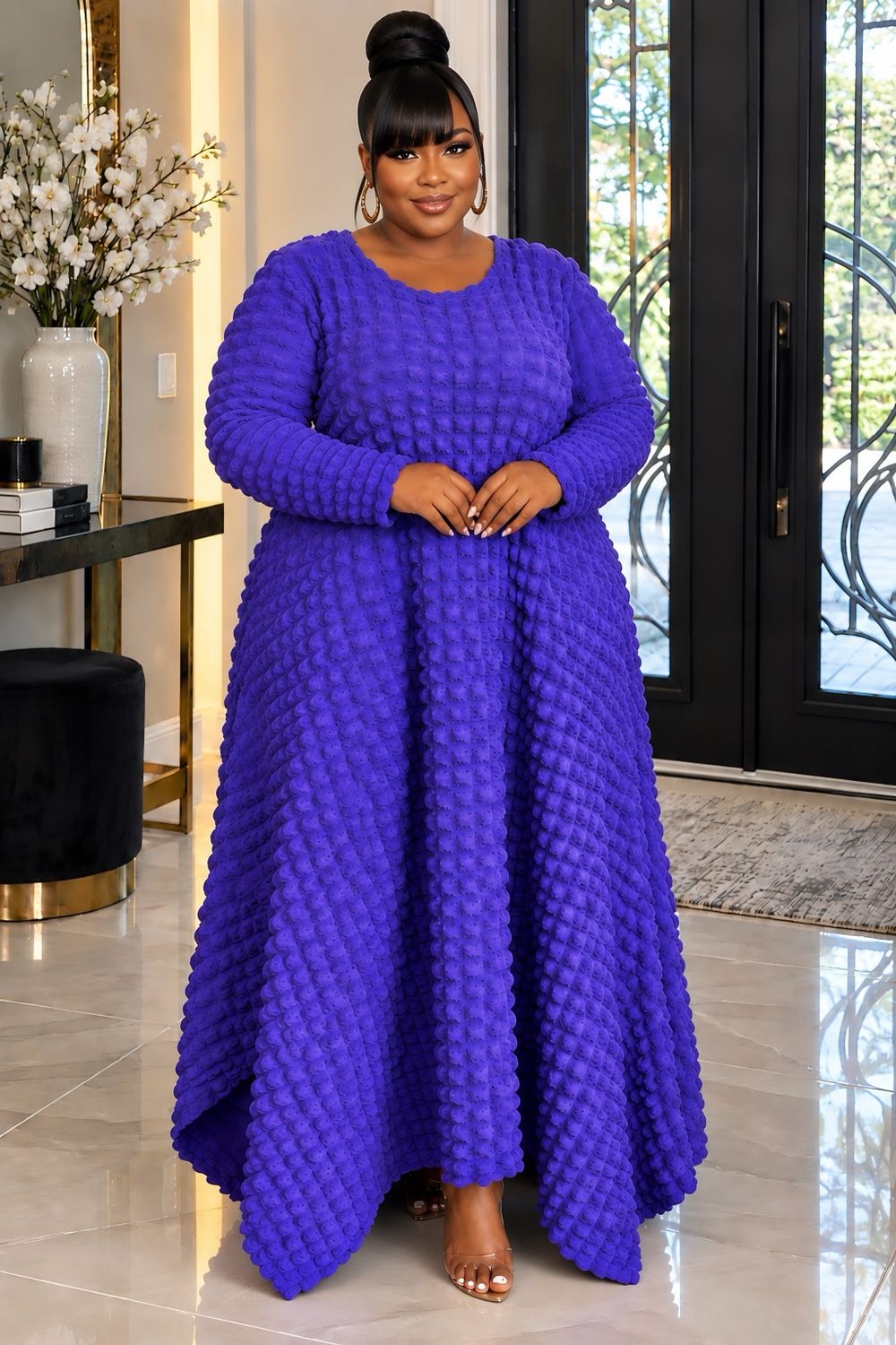 Violet Popcorn Dress