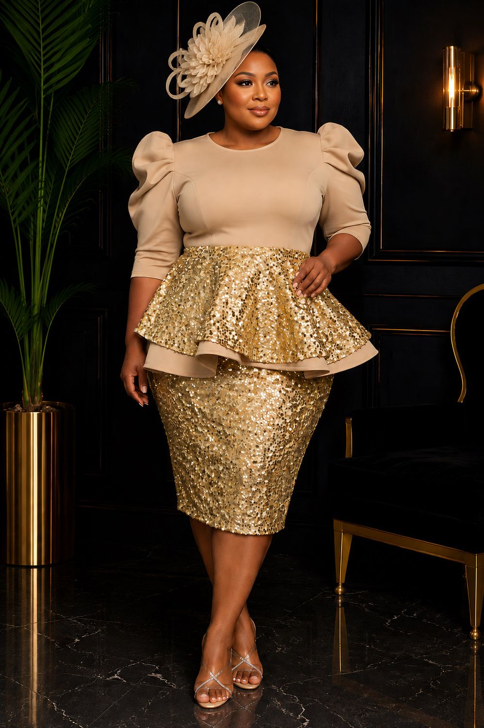 Golden Starbright Sequin Dress