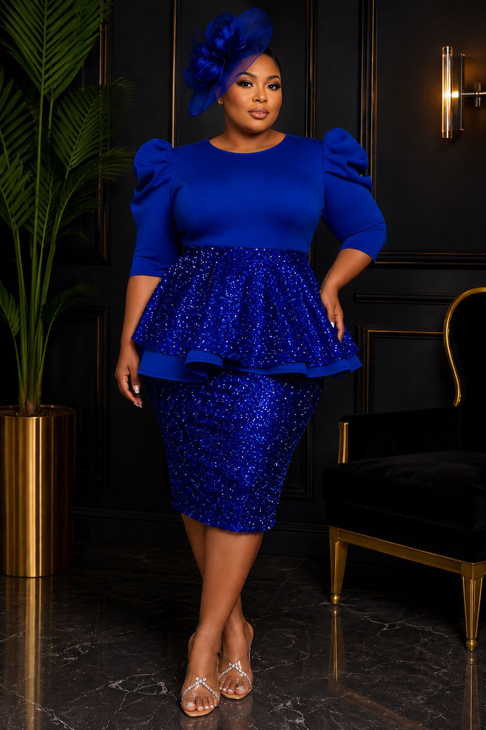 Royal Starbright Sequin Dress