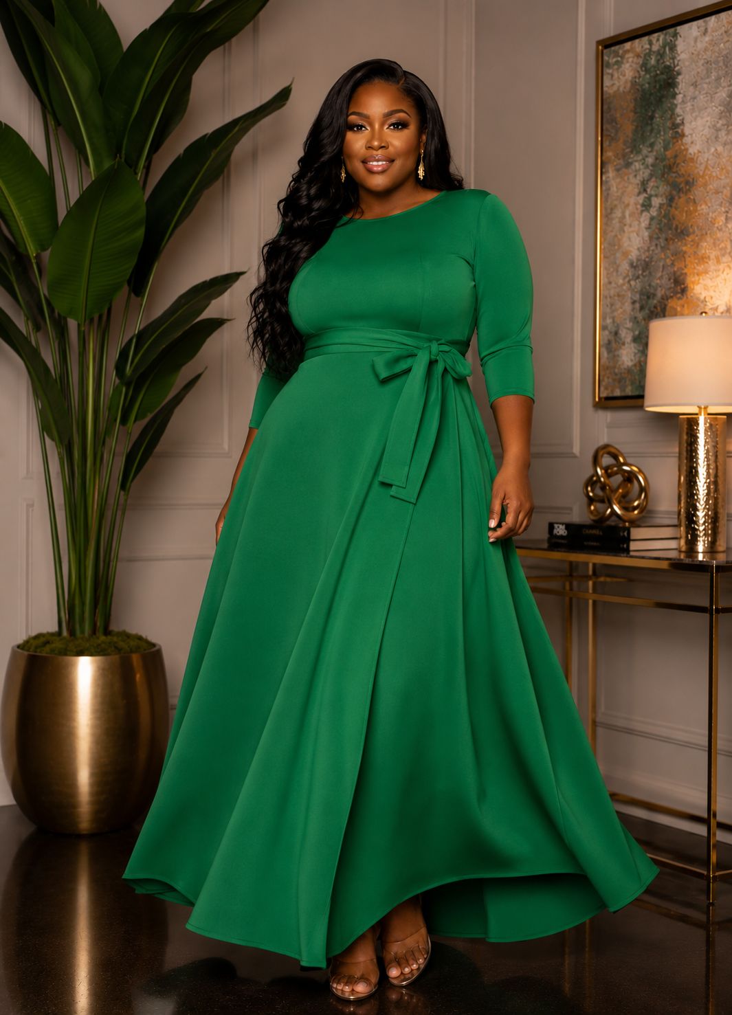 Emerald Graceflow Dress
