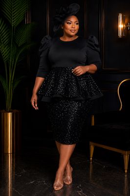 Black Starbright Sequin Dress