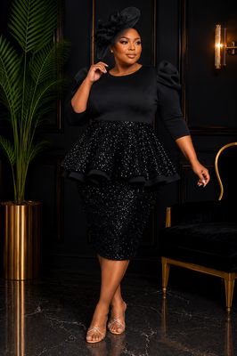 Black Starbright Sequin Dress