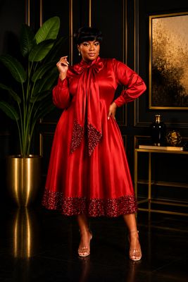 Ruby Empress Sequin Dress