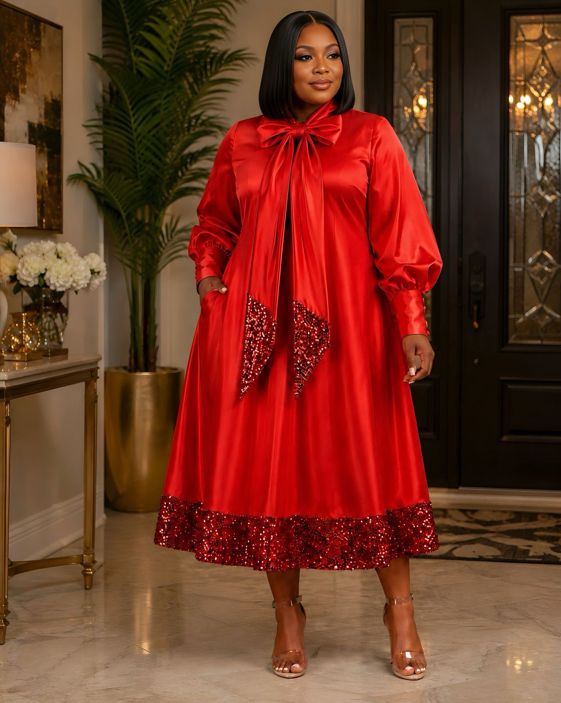 Ruby Empress Sequin Dress