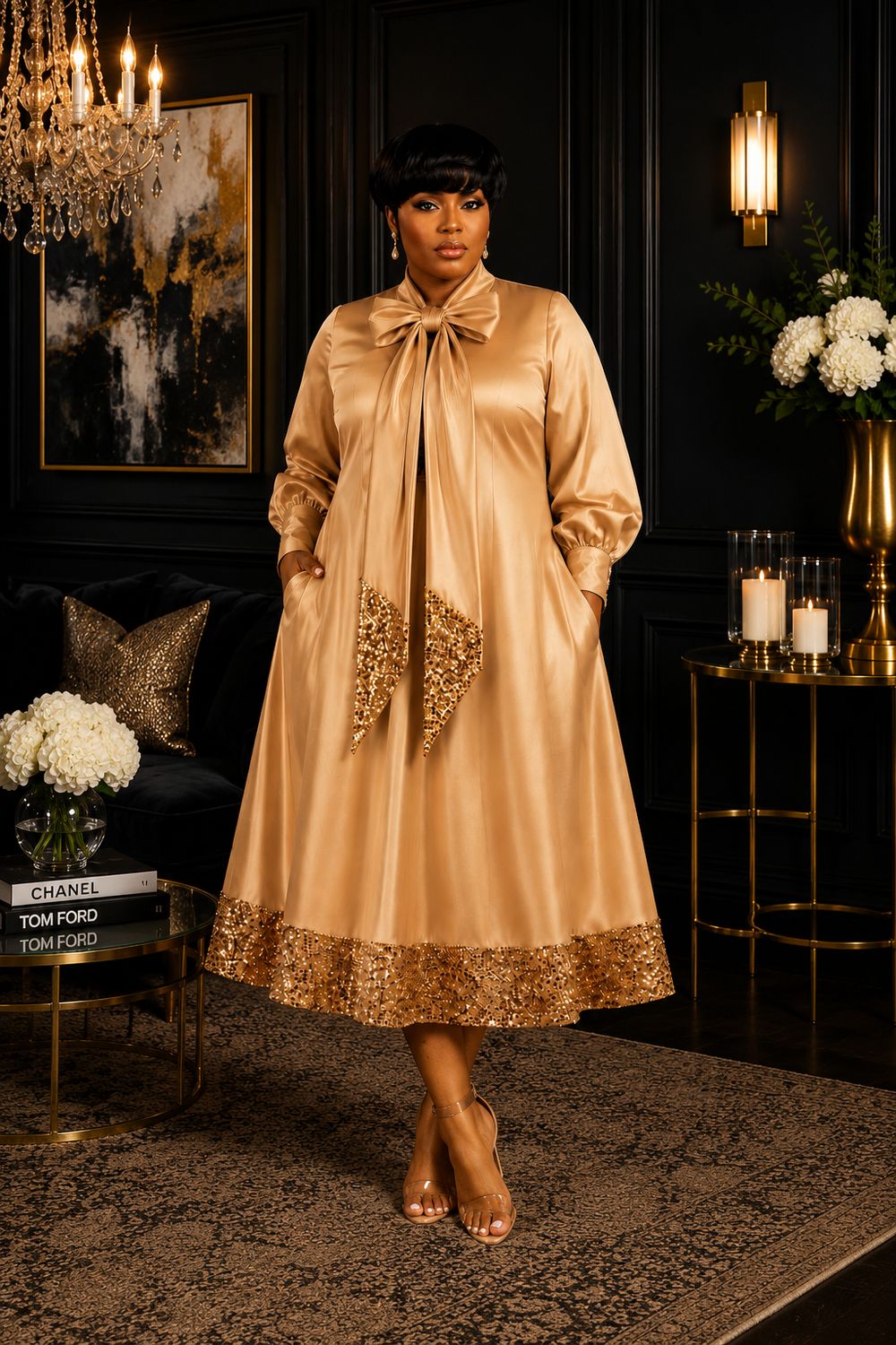 Sandy Empress Sequin Dress