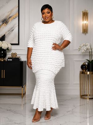 White Jazzy Popcorn Set