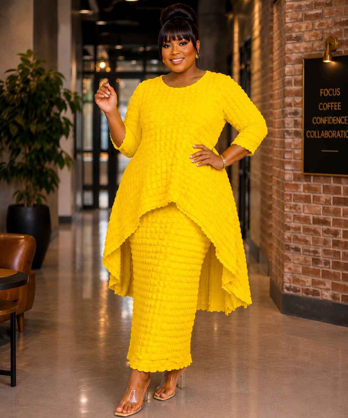 Banana Popcorn Skirt Set