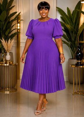Royal Lydia Pleated Dress