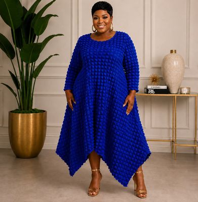 Royal Popcorn Dress