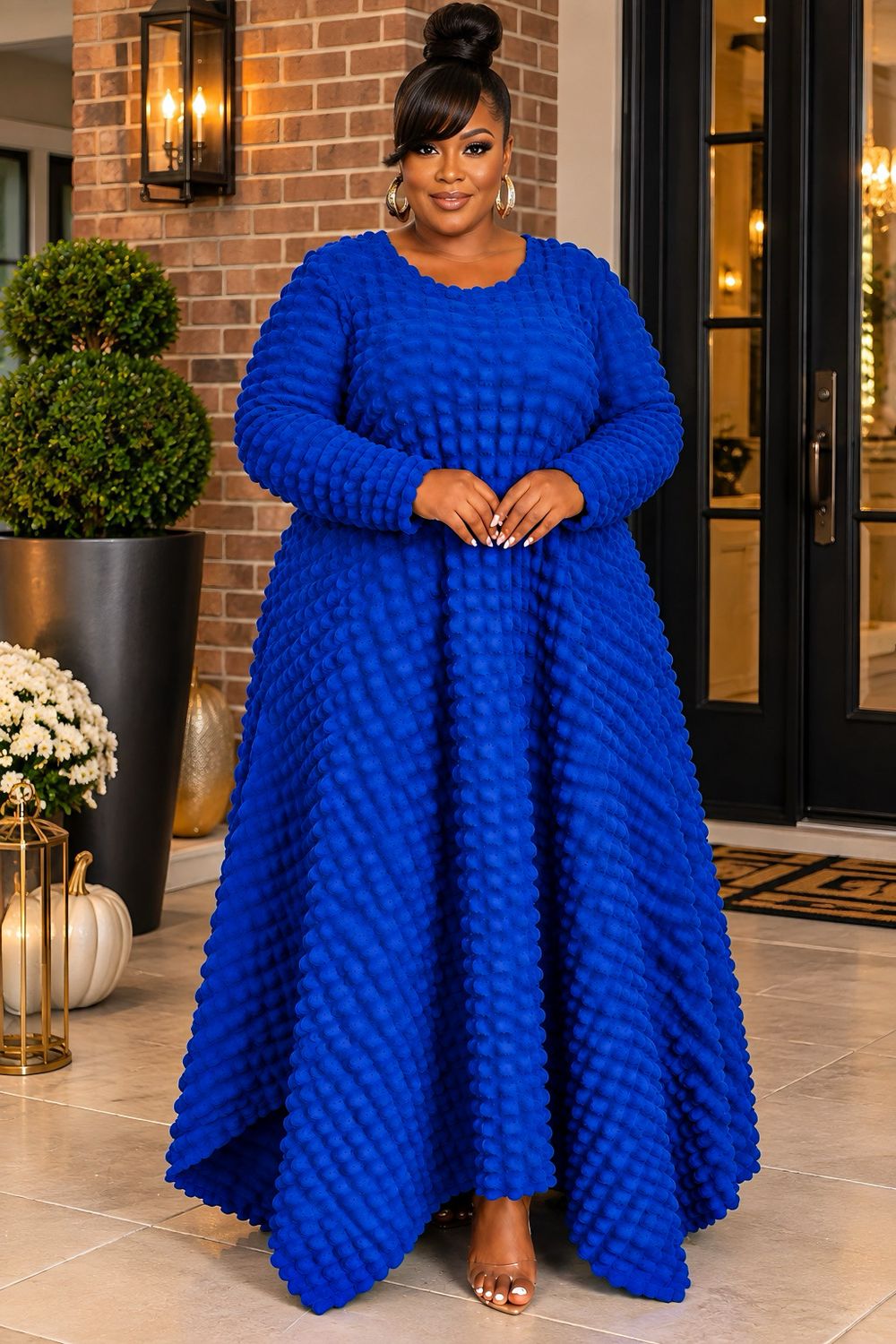 Royal Popcorn Dress