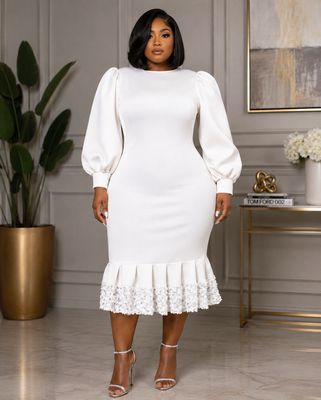 White The Present Sequin Dress