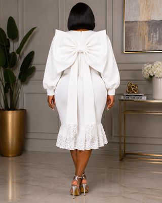 White The Present Sequin Dress
