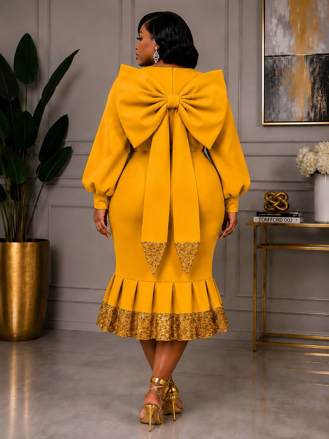 Gold The Present Sequin Dress