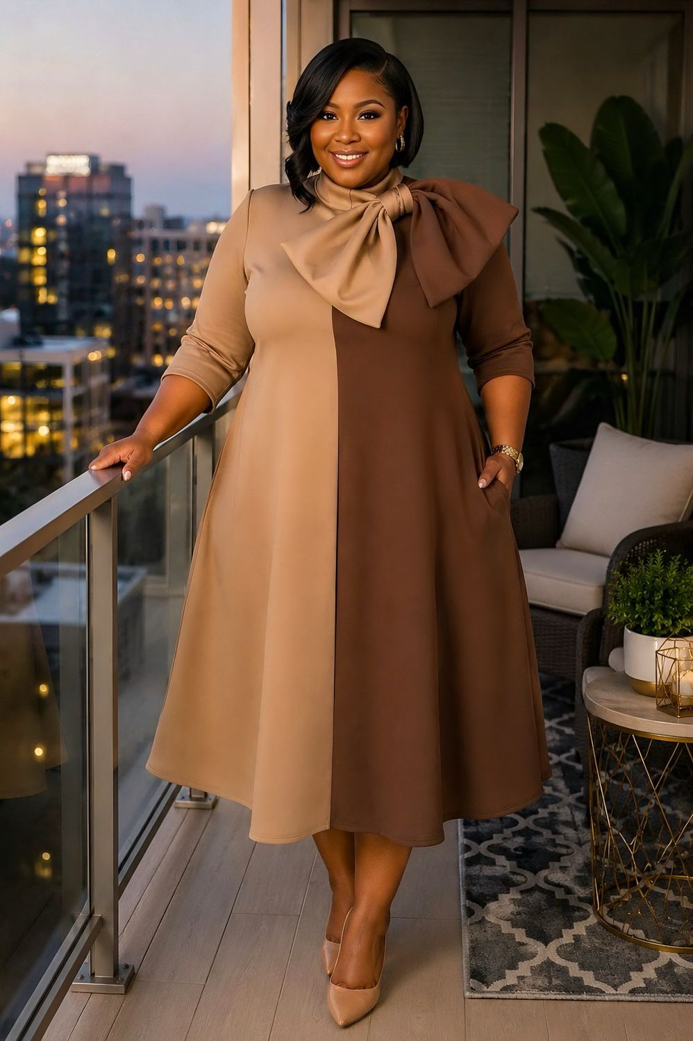 Iconic Caramel How Dress