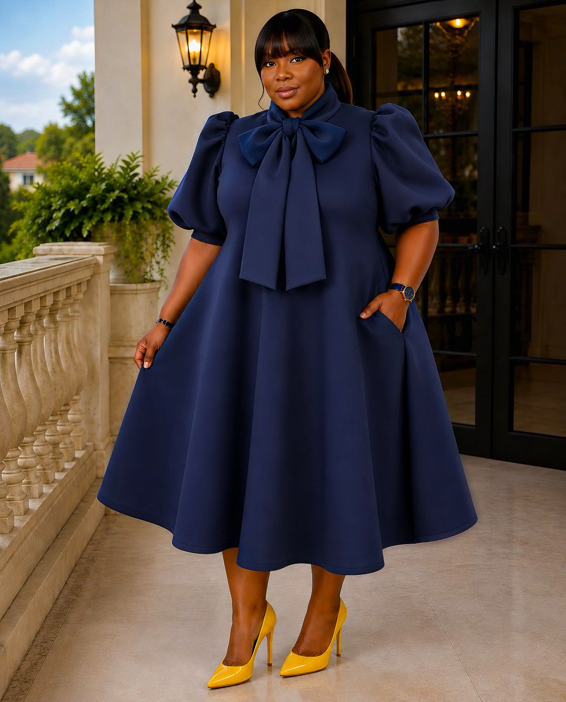 Navy Decree Baggie Dress