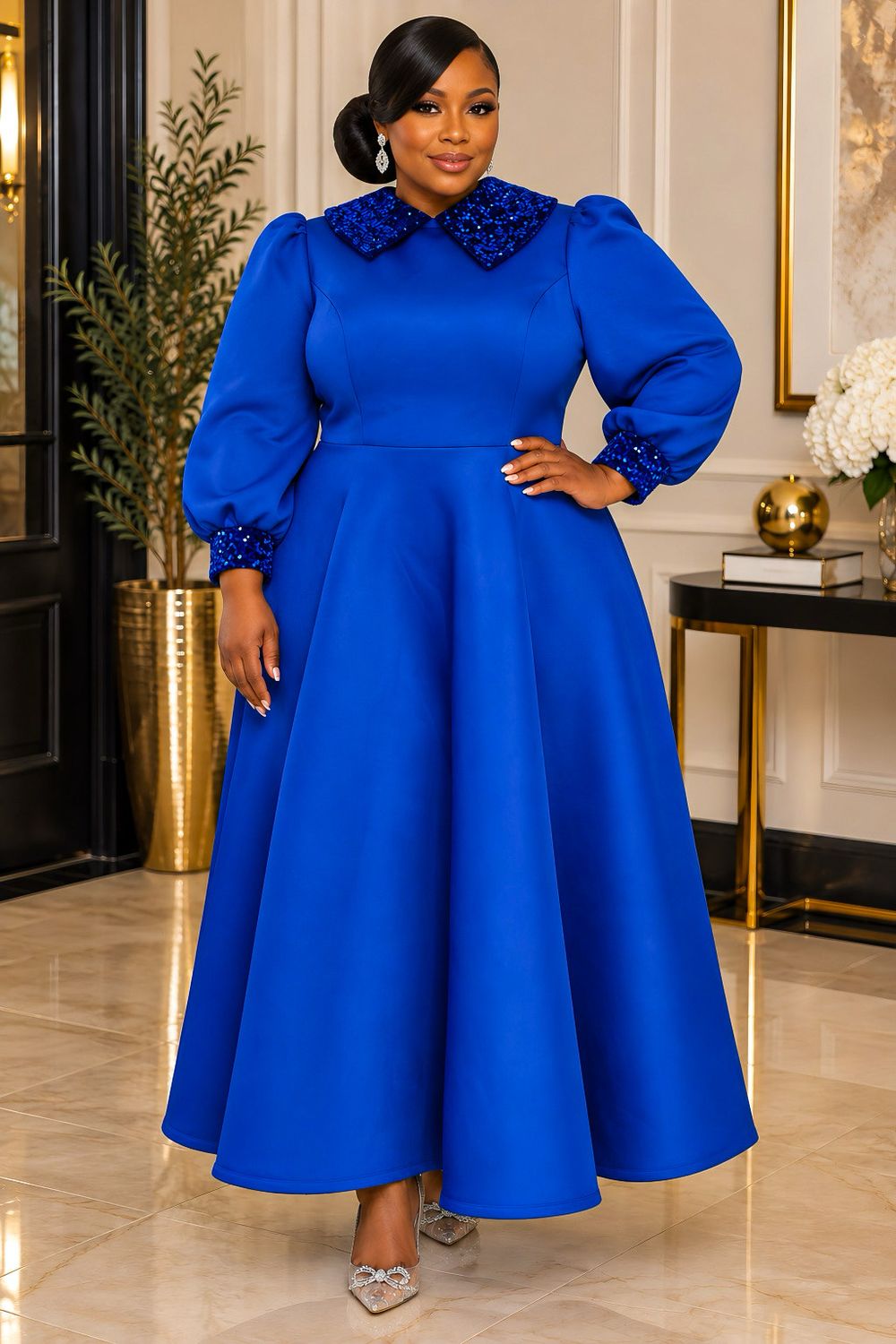 Royal Destiny Sequin Dress
