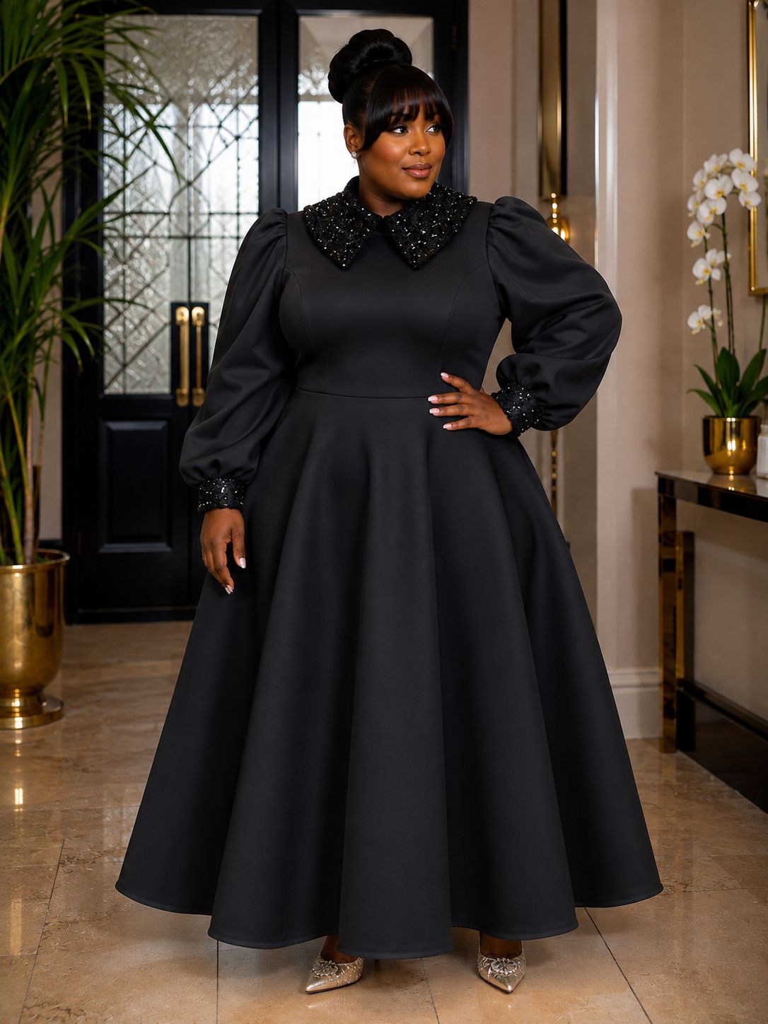 Black Destiny Sequin Dress