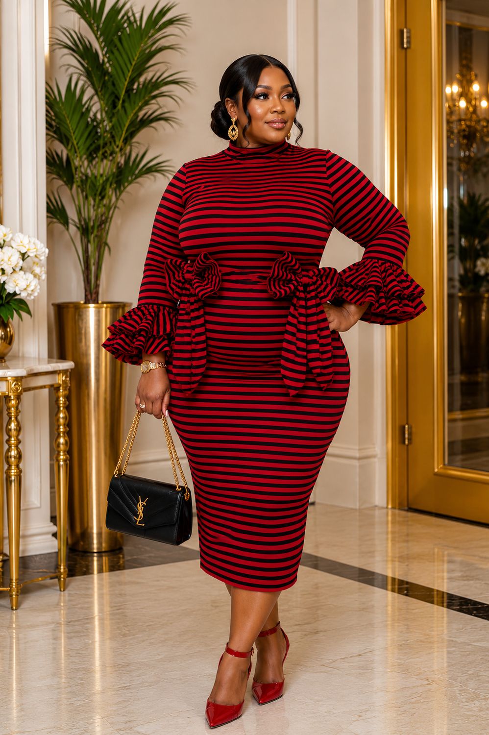 Ruby Alignment Bow Dress