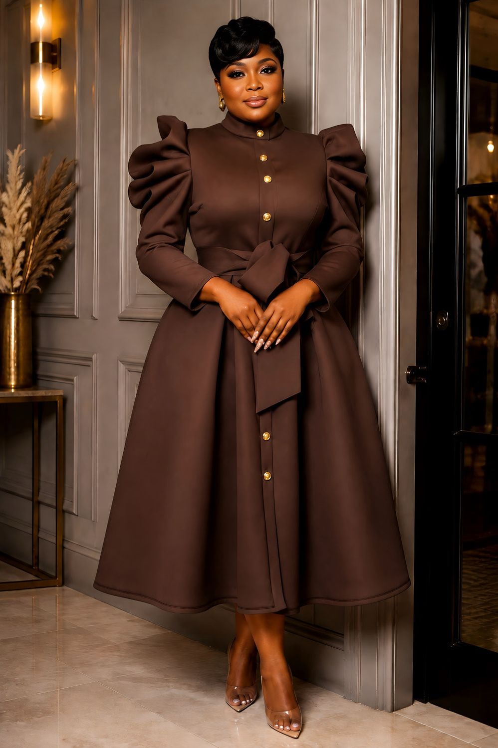 Mocha Stellar Nutcracker Dress