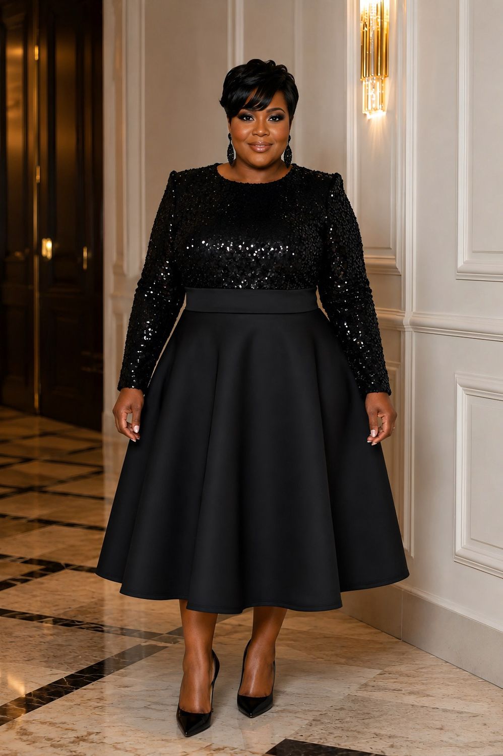Night Superstar Sequin Dress