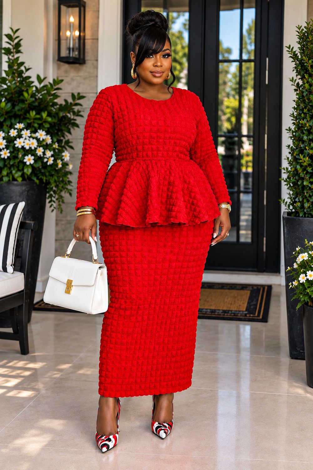 Red Pop it Girl Dress
