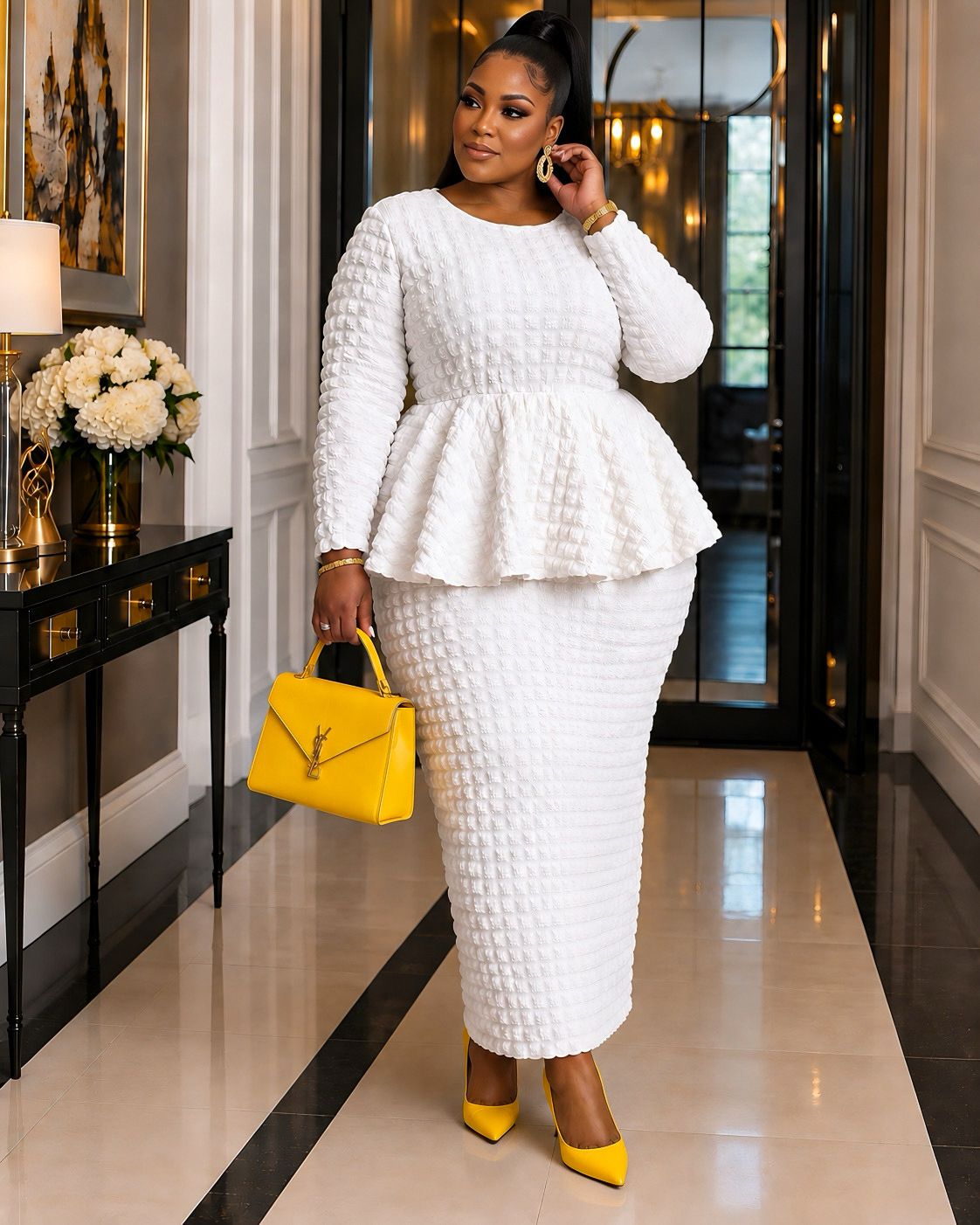 White Pop It Girl Dress