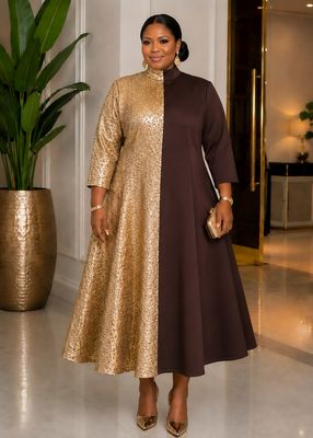 Golden Galaxy Schall Dress