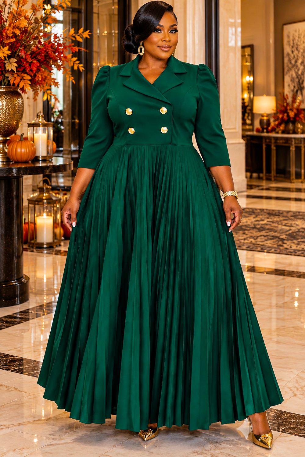 Hunter Fancy Pleated Dress