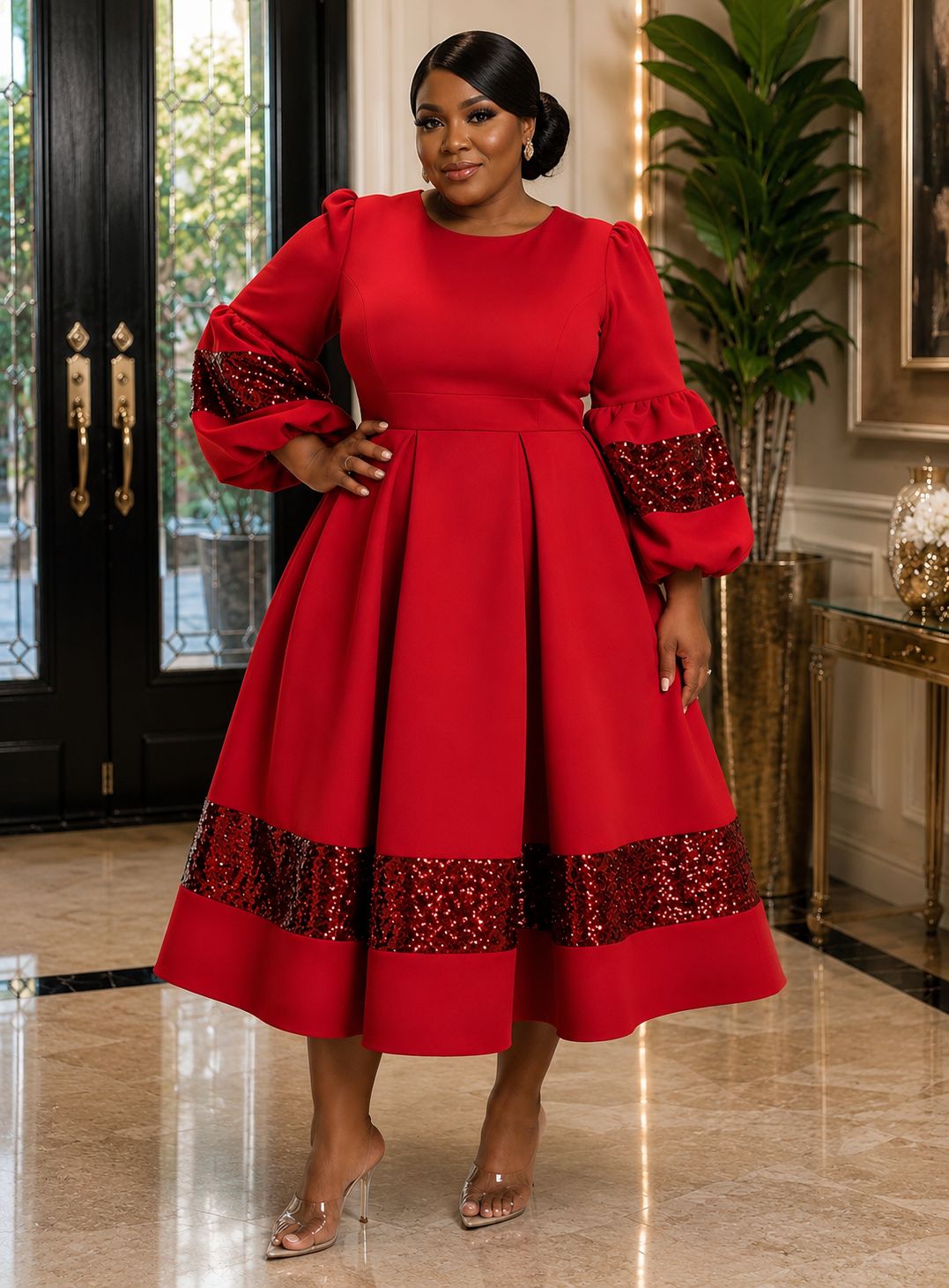 Red Southern Belle Dress