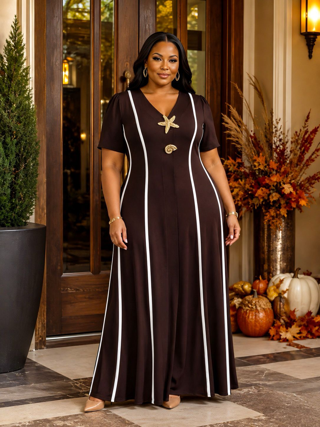 Chocolate Drop Maxi Dress