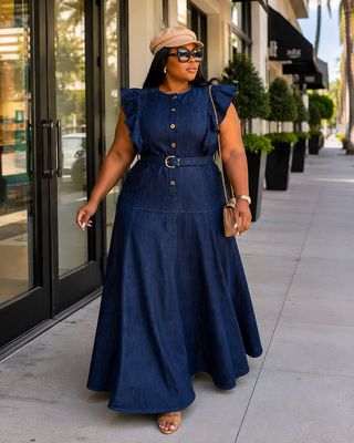 Olivia Denim Max Dress