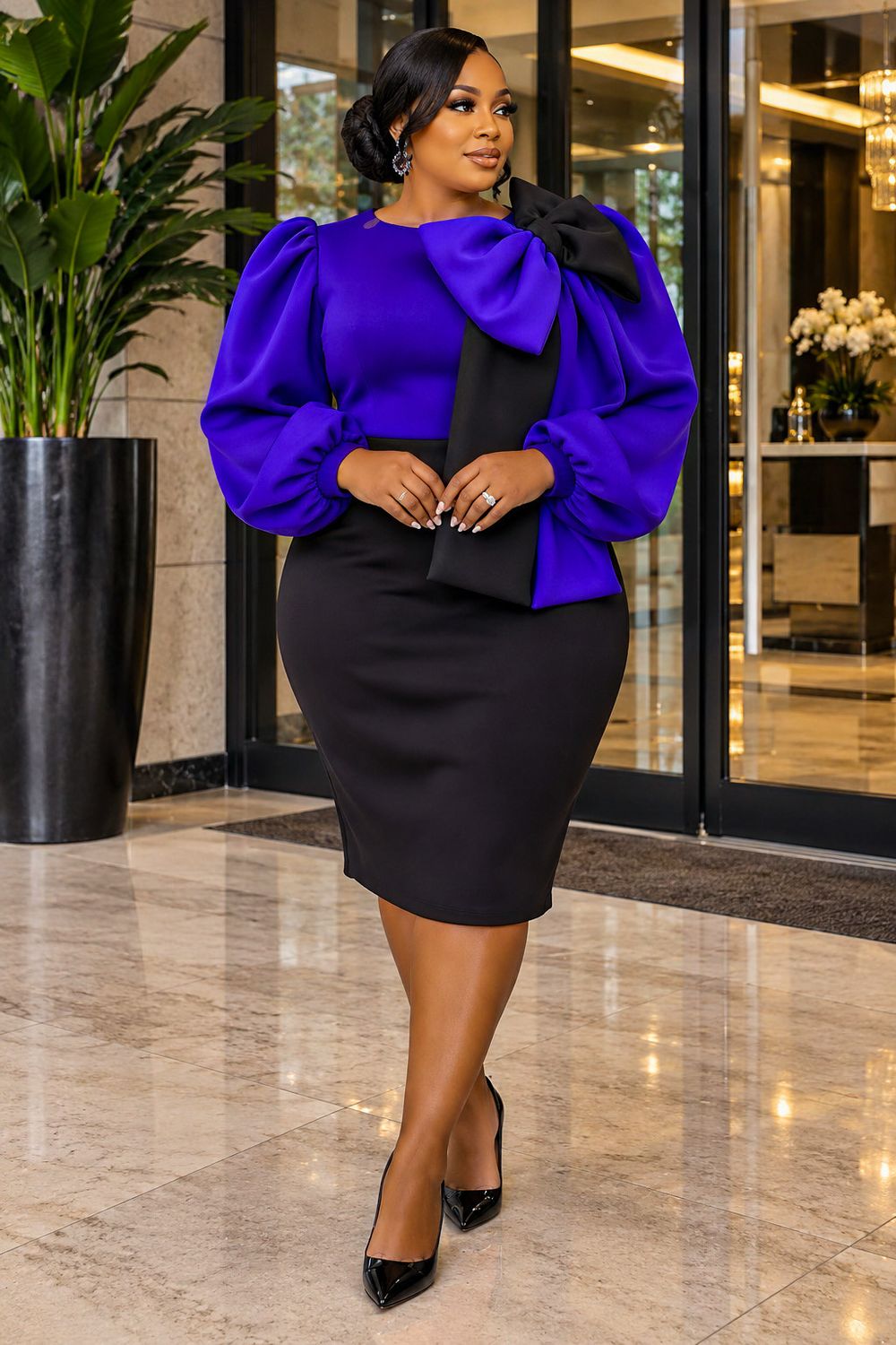 Violet Signature Bow Dress