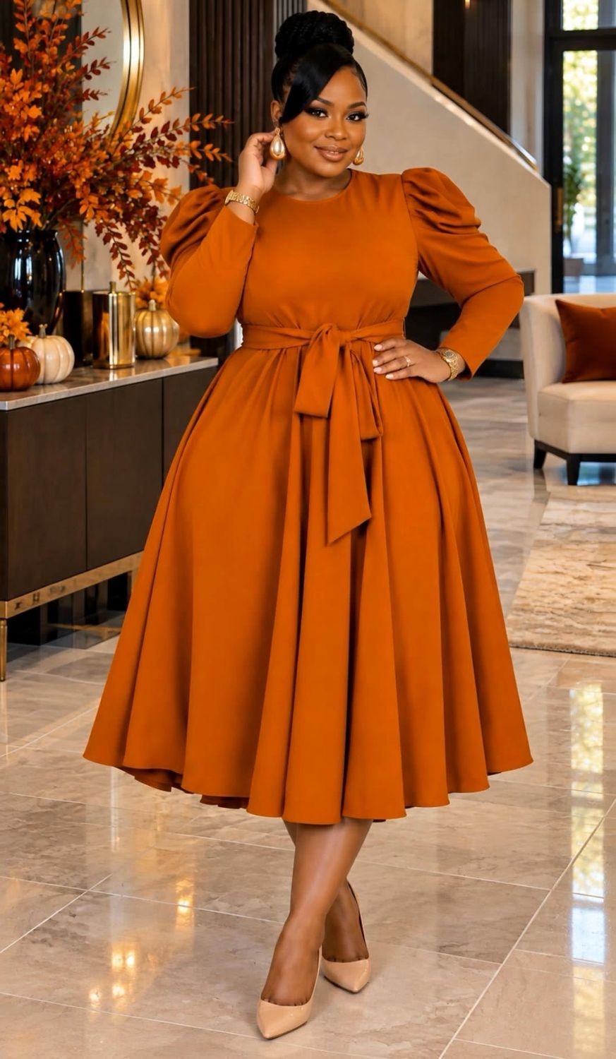 Rust Belle Dress