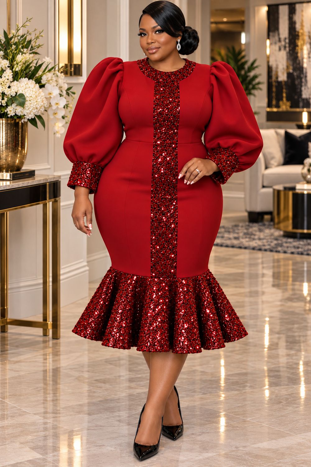 Red Royal Matron Dress
