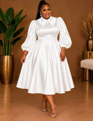 White Fantasy Swing Dress
