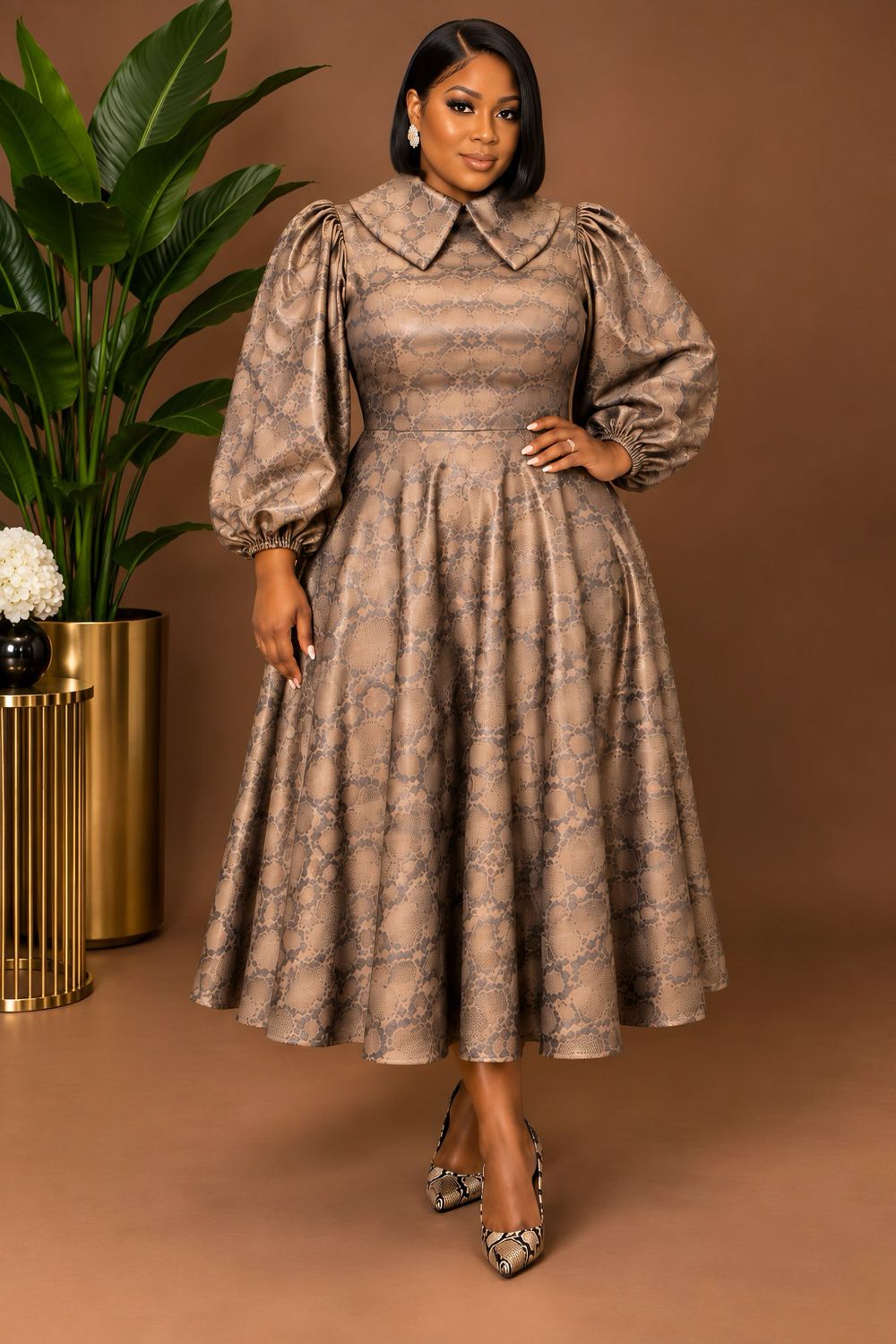 Snakeskin Fantasy Swing Dress