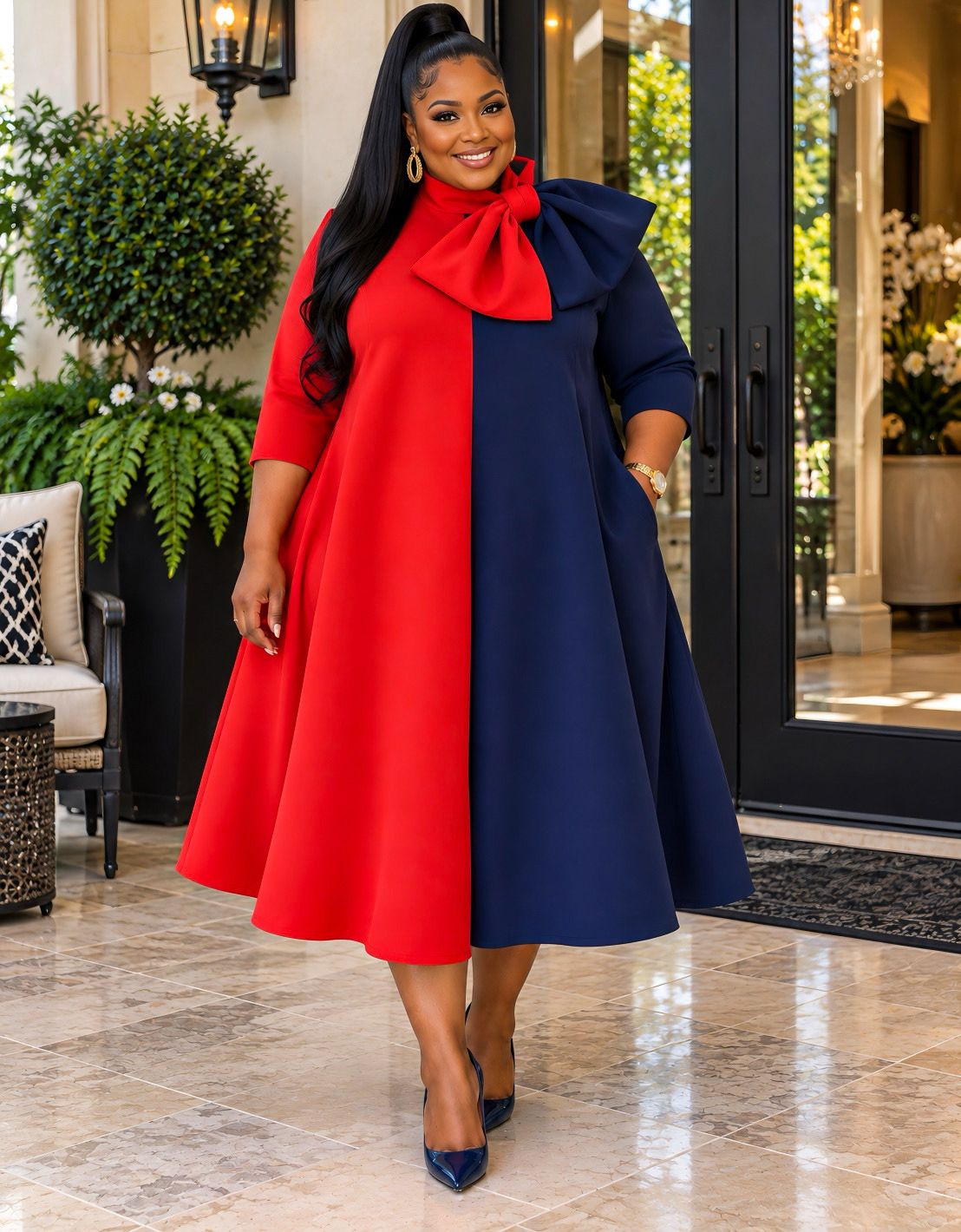Scarlet Iconic Bow Dress