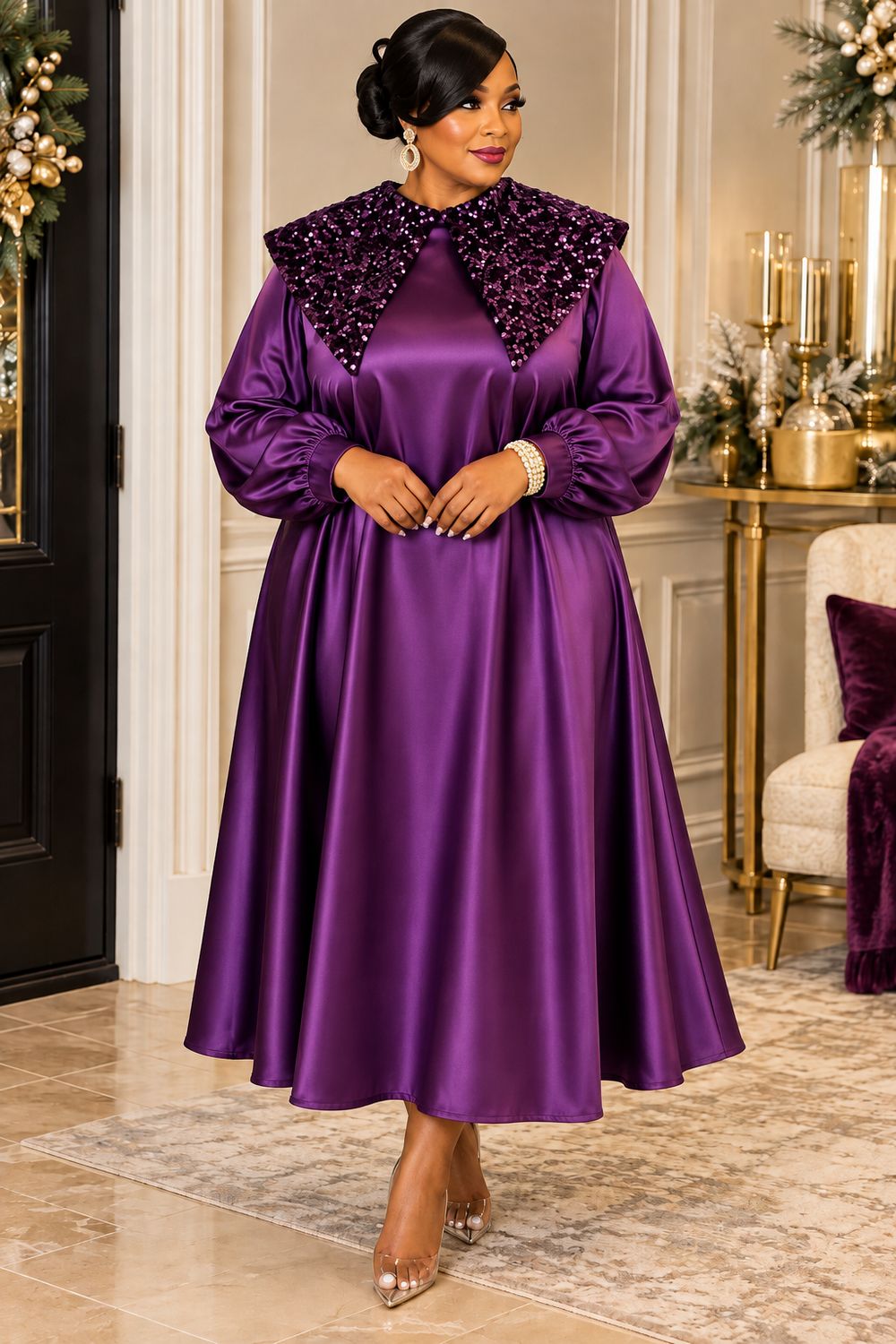 Violet Distinction Sequin Dress
