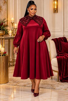 Wine Distinction Sequin Dress