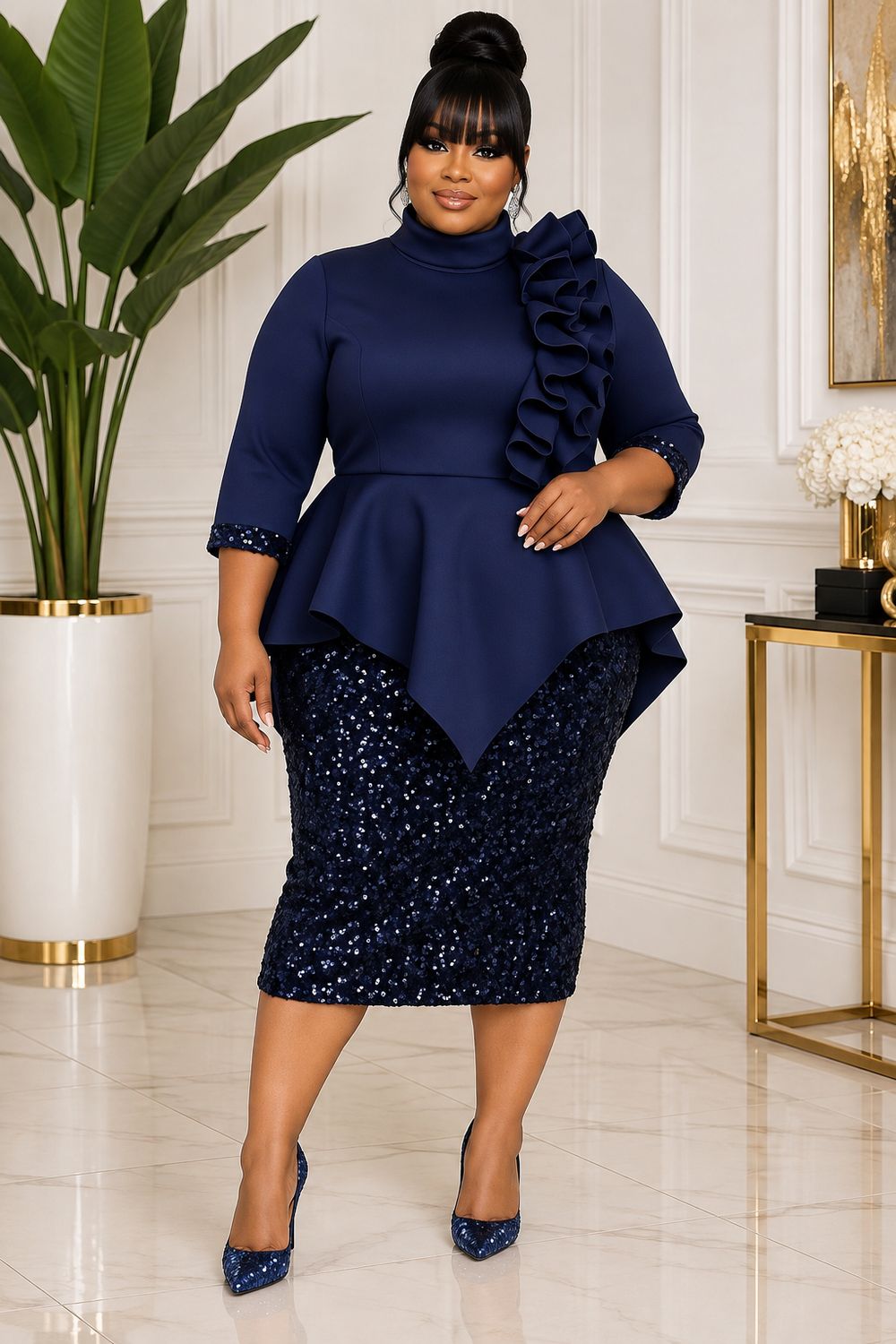 Midnight Highlight Sequin Dress